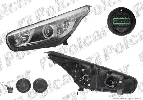 Фара основная Polcar 41C1104E