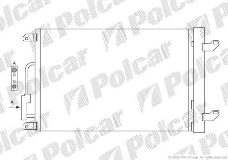 Радиатор кондиционера (Конденсатор) с осушителем Polcar 4211K82X