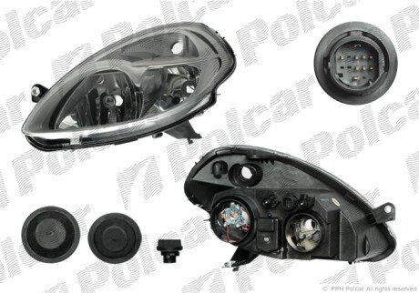 Фара основная левая H3, H7, PY21W, W5W Polcar 4217092E