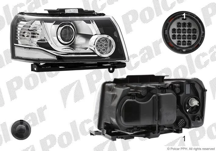 Фара основна права D3S, LED, PY21W Polcar 4312105X (фото 1)