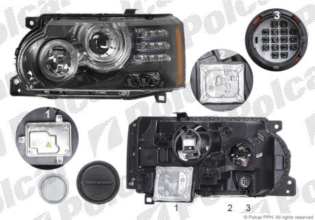 Фара основная Polcar 433509-U
