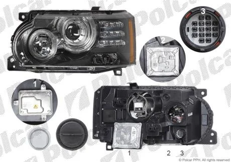 Фара основная Polcar 433510-U