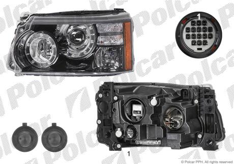 Фара основная левая D3S, H7, H8, PY24W Polcar 4336093V