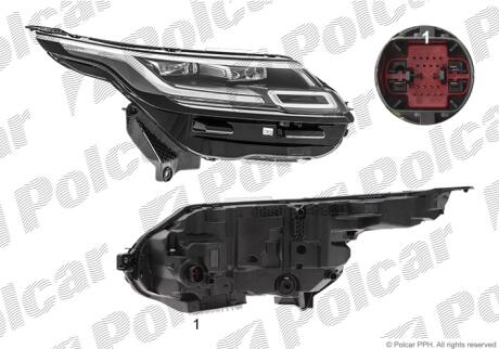 Фара основная Polcar 43G110-V