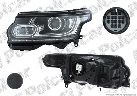 Фара основная левая D3S Polcar 43K1091V