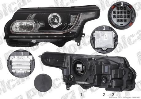 Фара основная Polcar 43K1095V