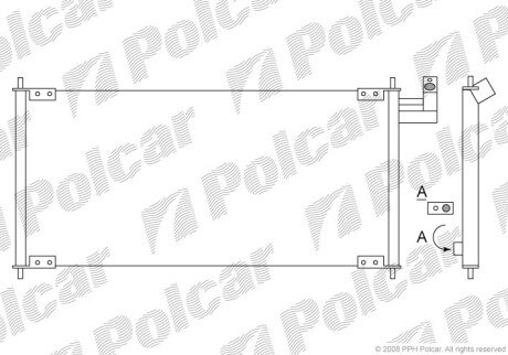 Радиатор кондиционера (Конденсатор) Polcar 4509K8C1