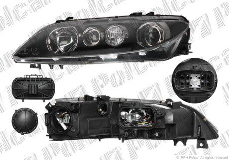 Фара основная левая H1, H3 Polcar 4519097E