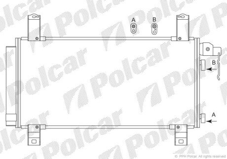 Радіатор кондиціонера (Конденсатор) з осушувачем Polcar 4519K81K