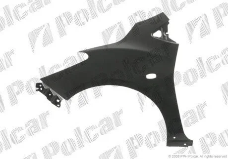 Крило спереду праворуч із отворами під накладку крила Polcar 453302-1