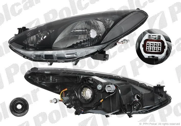 Фара основная правая H4, PY21W, W5W Polcar 453310-E (фото 1)