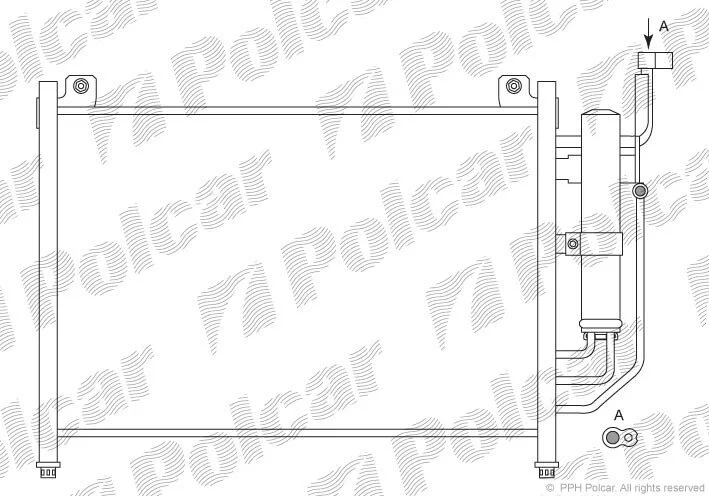 Радиатор кондиционера (Конденсатор) с осушителем Polcar 4533K81K (фото 1)