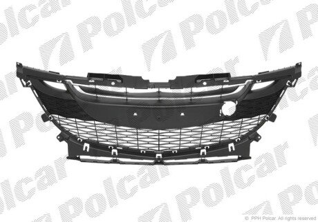 Решітка в бампері середн Polcar 454227-1