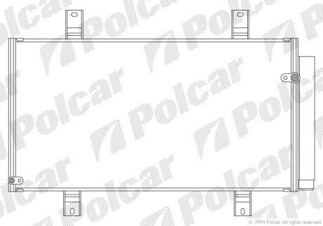 Радіатор кондиціонера (Конденсатор) з осушувачем Polcar 4548K81K