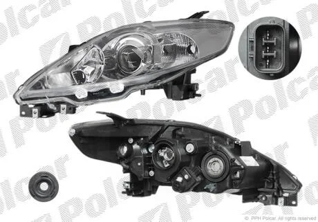 Фара основная Polcar 4550100E