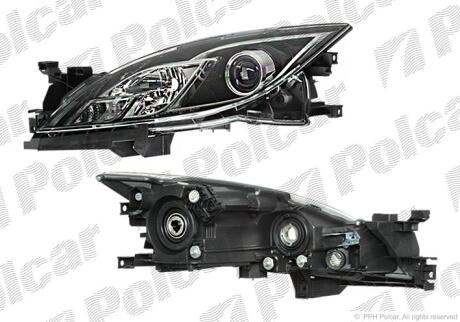 Фара основна права H11, H9, W5W, WY21W Polcar 4560100E
