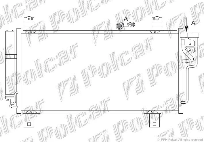 Радиатор кондиционера (Конденсатор) с осушителем Polcar 4560K8C2S (фото 1)