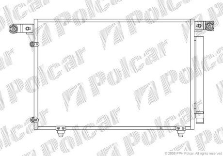 Радиатор кондиционера (Конденсатор) с осушителем Polcar 4579K8C1