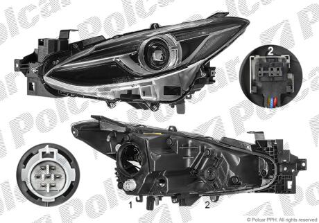 Фара основная Polcar 45C2092E