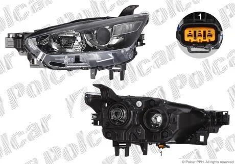 Фара основная Polcar 45L109-E