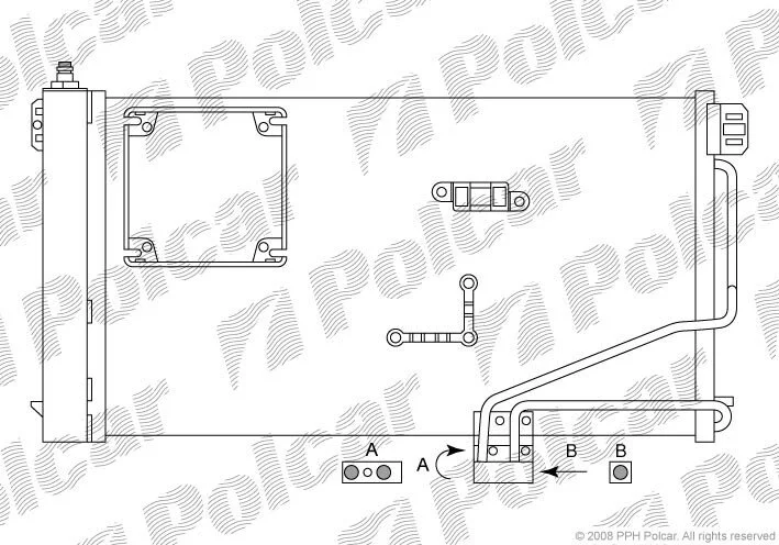 Радіатор кондиціонера (Конденсатор) з осушувачем Polcar 5003K8C2S (фото 1)