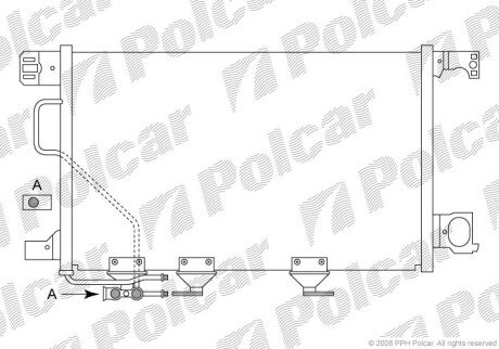 Радіатор кондиціонера (Конденсатор) з осушувачем Polcar 5003K8C3S