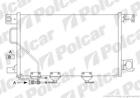 Радіатор кондиціонера (Конденсатор) з осушувачем Polcar 5003K8C3S