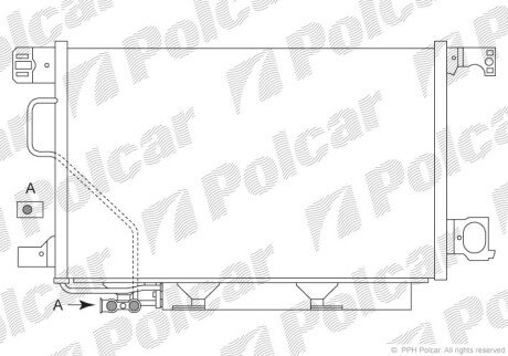 Радиатор кондиционера (Конденсатор) с осушителем Polcar 5003K8C5