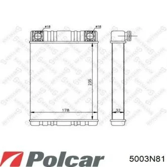 Радіатор обігрівача салону Polcar 5003N8-1