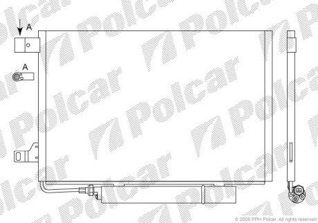 Радиатор кондиционера (Конденсатор) с осушителем Polcar 5006K81X