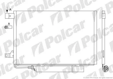 Радиатор кондиционера (Конденсатор) с осушителем Polcar 5006K81X