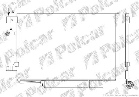 Радиатор кондиционера (Конденсатор) с осушителем Polcar 5006K8C1