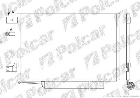 Радиатор кондиционера (Конденсатор) с осушителем Polcar 5006K8C1