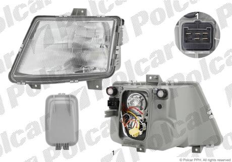 Фара основная левая H1, H4, W5W Polcar 5012093E