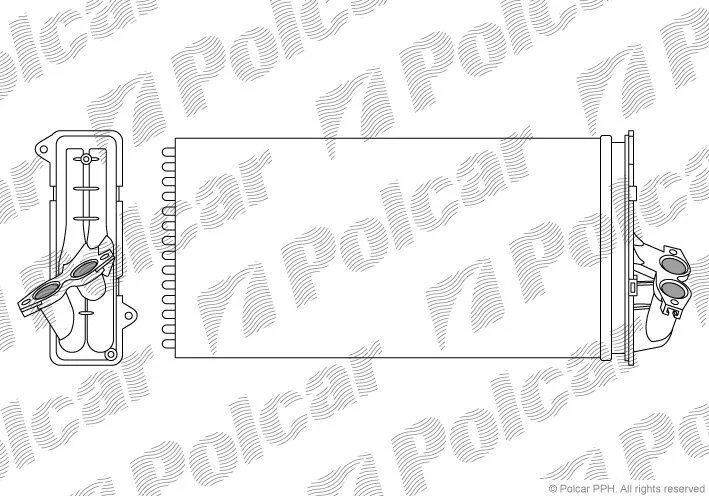 Радіатор обігрівача салону Polcar 5012N8-1 (фото 1)