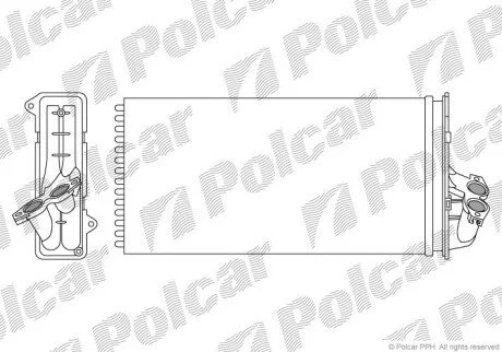 Радіатор обігрівача салону Polcar 5012N8-1