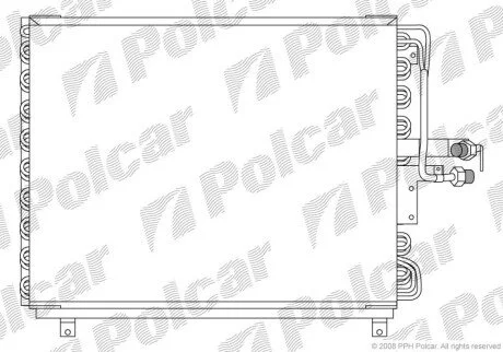 Радіатор кондиціонера (Конденсатор) без осушувача Polcar 5014K8A6