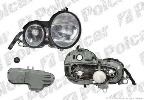 Фара основная левая H6W, H7, PY21W Polcar 5015096E