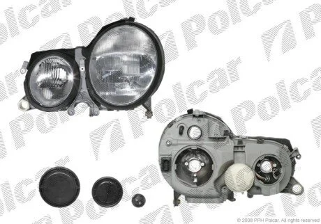 Фара основна права H6W, H7, PY21W Polcar 5015107E