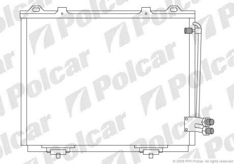 Радиатор кондиционера (Конденсатор) без осушителя Polcar 5015K8C1