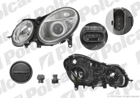 Фара основна права H7, PY21W, W5W Polcar 5016103E