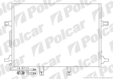 Радіатор кондиціонера (Конденсатор) з осушувачем Polcar 5016K8C1