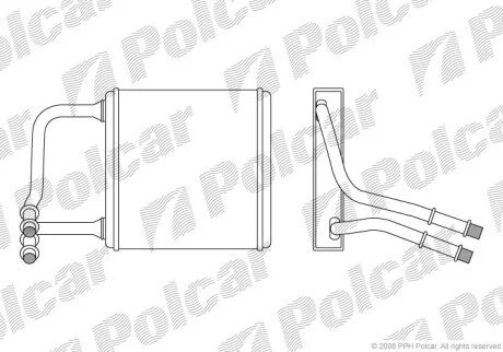 Радиатор отопителя салона Polcar 5016N8-1