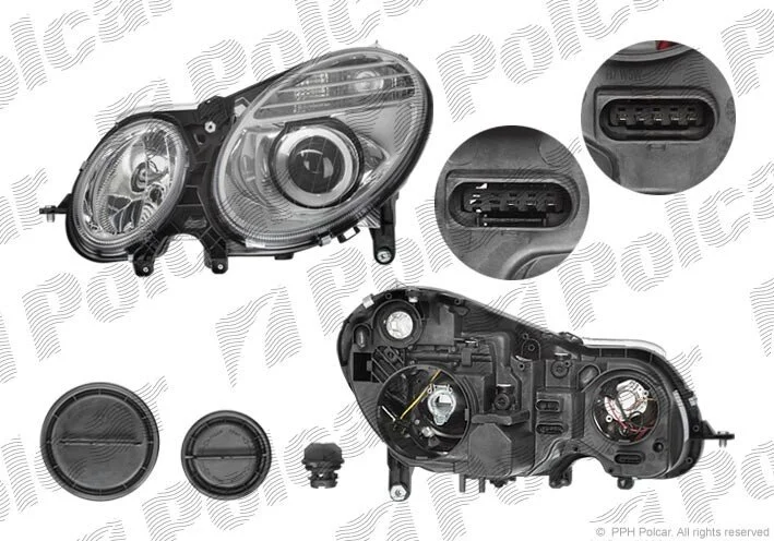 Фара основная правая H7, PY21W, W5W Polcar 501710-E (фото 1)