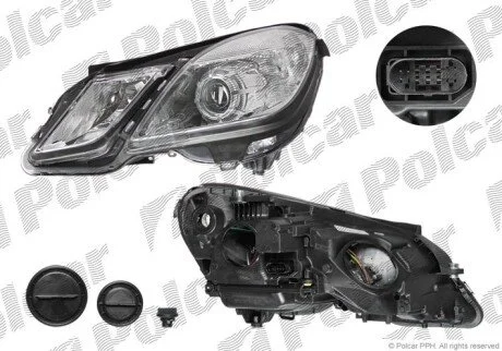 Фара основна ліва H7, PY21W, W5W Polcar 501809-E