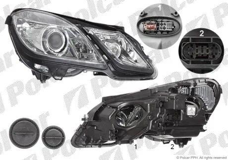 Фара основна права D1S, H7, LED Polcar 5018101H