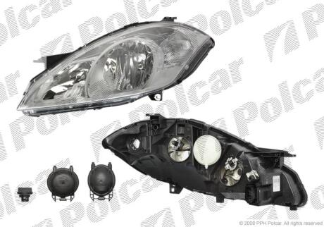Фара основная правая H7, PY21W, W5W Polcar 5021100E