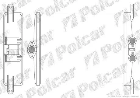 Радіатор обігрівача салону Polcar 5024N8-1