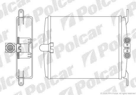 Радіатор обігрівача салону Polcar 5024N8-2