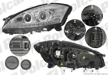 Фара основна ліва D1S, H11, LED Polcar 5031096U
